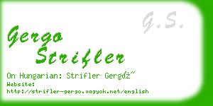 gergo strifler business card